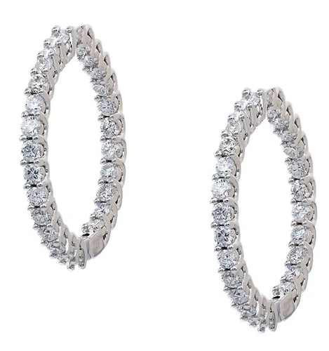 diamond hoop earrings inside out