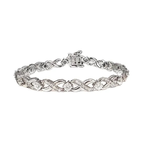 diamond infinity bracelet