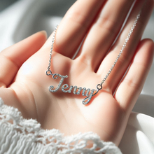 Load image into Gallery viewer, diamond name pendant necklace jenny
