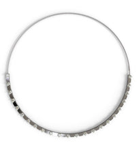 Load image into Gallery viewer, diamond necklace with stone mirror finish center
