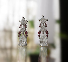 Load image into Gallery viewer, Diamond Pear Shape and Fancy Shapes Dangling Statement Earrings
