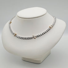 Load image into Gallery viewer, diamond tennis necklace with fancy shape diamonds by mina d 
