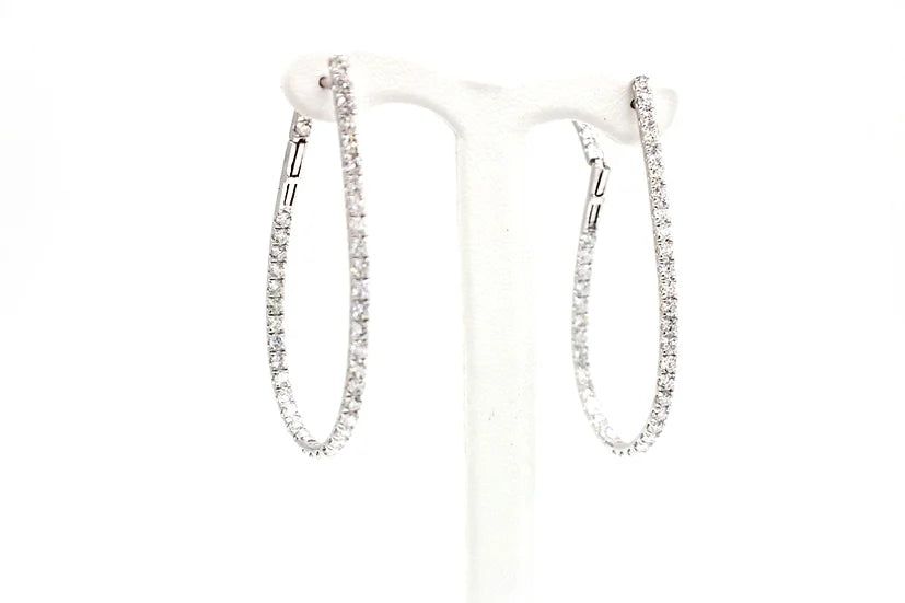 Diamond Hoop Earrings