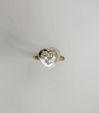 Load image into Gallery viewer, Diamond Heart Shape Ring with Half Halo
