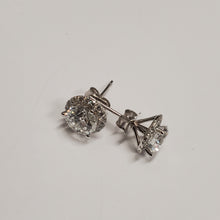 Load image into Gallery viewer, Martini Set Diamond Halo Stud Earrings
