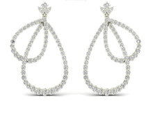 Load image into Gallery viewer, double diamond earrings
