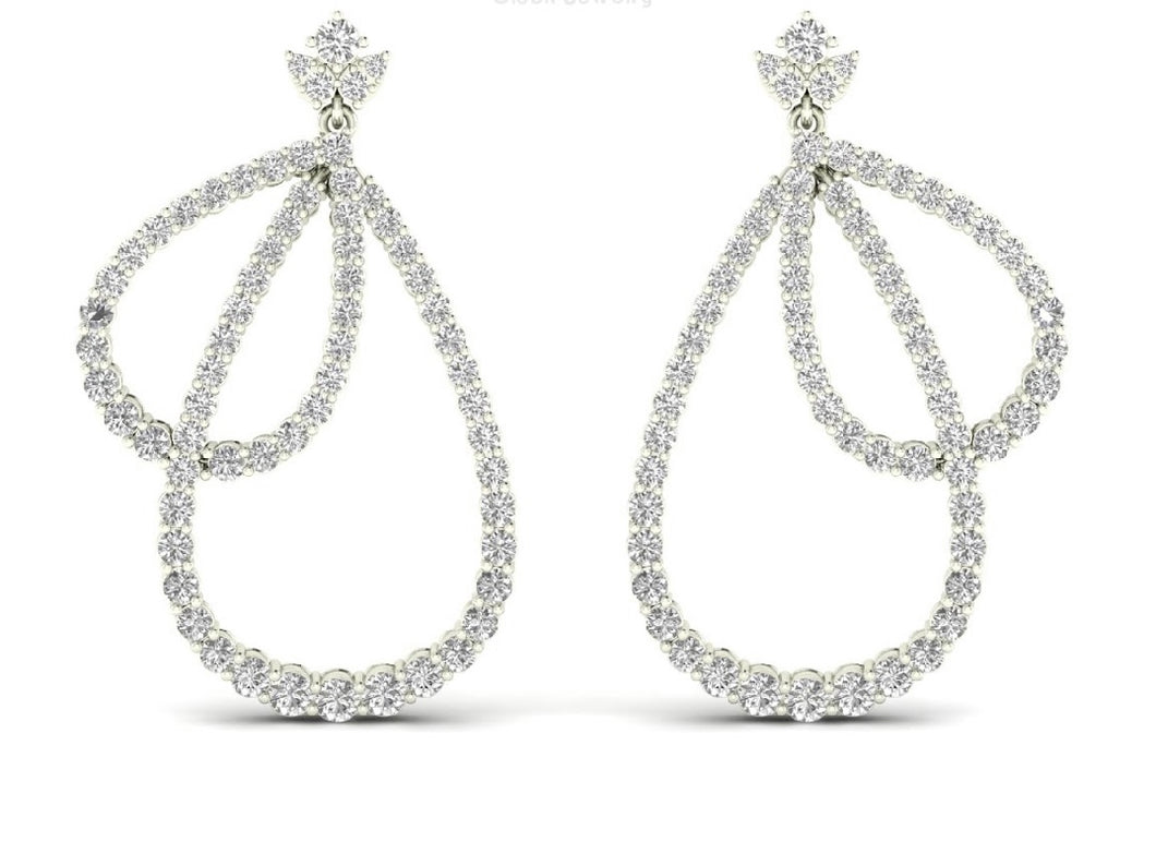 double diamond earrings