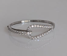 Load image into Gallery viewer, double intertwined diamond bangle bracelet by mina d
