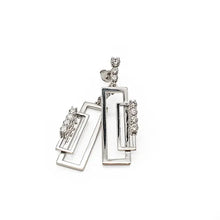 Load image into Gallery viewer, Double Rectangle Diamond Earrings

