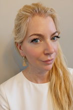 Load image into Gallery viewer, Triangle Druzy with CZ Pave Earrings - minadjewelry
