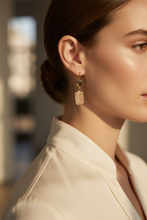 Load image into Gallery viewer, Druzy and Smoky Quartz Dangling Earrings - minadjewelry
