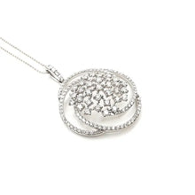 Load image into Gallery viewer, Round Cluster Diamond Pendant Necklace
