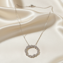 Load image into Gallery viewer, Enhanced diamond circle pendant necklace
