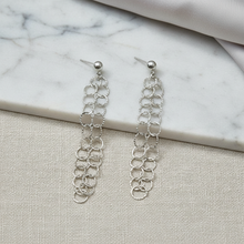 Load image into Gallery viewer, Enhanced double-strand cascading circle earrings
