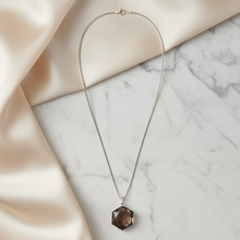 Load image into Gallery viewer, Enhanced smoky quartz pendant - single chain
