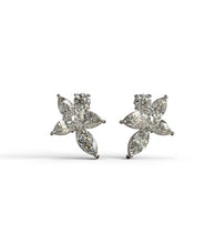 Load image into Gallery viewer, Fancy Cluster Diamond Statement Earrings
