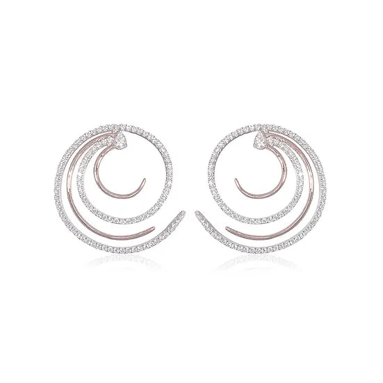 Diamond Fashion Swirl Earrings