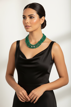 Load image into Gallery viewer, Green Agate Three Row Necklace - New Model
