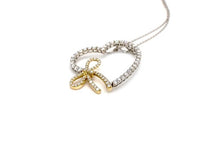 Load image into Gallery viewer, Heart Diamond Pendant with Love Knots
