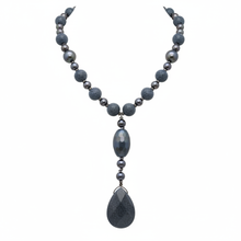 Load image into Gallery viewer, Blue sponge coral necklace on white background

