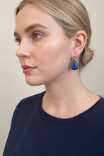 Load image into Gallery viewer, Kyanite Single Teardrop Earring Model
