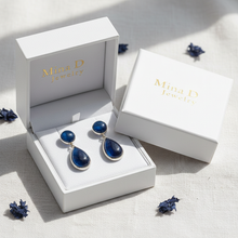 Load image into Gallery viewer, Kyanite Two-Part Drop Earrings Gift Box
