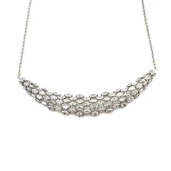 marquise diamond statement necklace