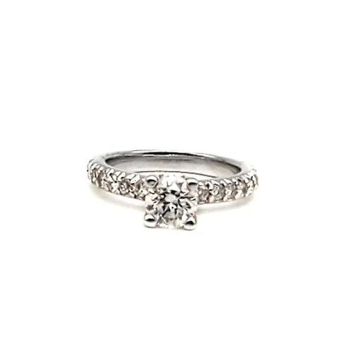 micropave diamond engagement ring