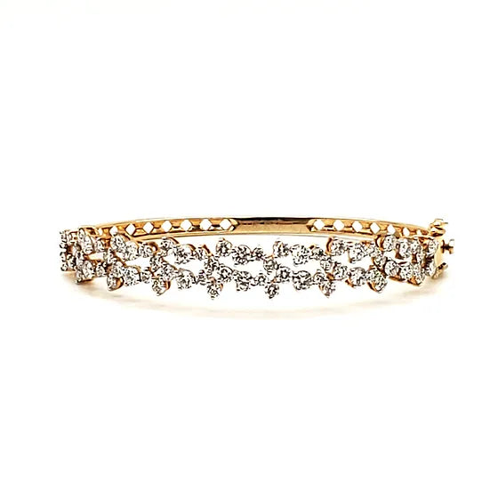 mina d fine diamond jewelry cluster diamond bangle bracelet