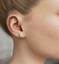 Load image into Gallery viewer, mina d fine jewelry classic diamond stud earrings 3 carat

