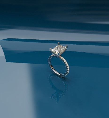 mina d fine jewelry four carat diamond engagement ring