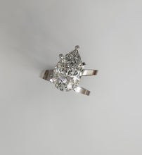 Load image into Gallery viewer, mina d fine jewelry pear shape diamond 2 carat center diamond engagement ring
