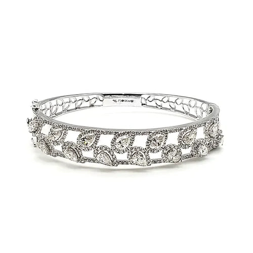 mina d fine jewelry pear shape diamond bangle bracelet