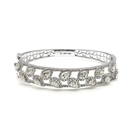 mina d fine jewelry pear shape diamond bangle bracelet