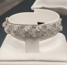 Load image into Gallery viewer, mina d fine jewelry pear shape diamond bangle bracelet

