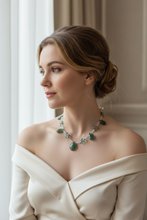 Load image into Gallery viewer, Green Moss Aquamarine &amp; Green Amethyst Single Strand Statement Necklace - minadjewelry
