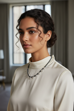 Load image into Gallery viewer, Model Wearing White Topaz and Spinel Necklace
