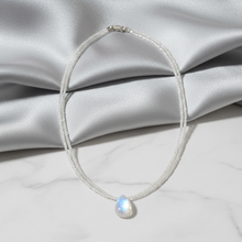 Load image into Gallery viewer, Moonstone teardrop pendant necklace - single
