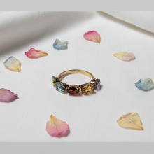Load image into Gallery viewer, Multicolor Gemstone Ring Flat Lay
