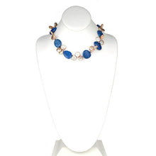 Load image into Gallery viewer, Blue Lapis and Keshi Pearl Necklace
