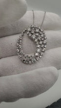 Load and play video in Gallery viewer, Oval Drop Diamond Pendant Necklace
