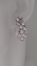 Load and play video in Gallery viewer, Classic Floral Drop Diamond Earrings
