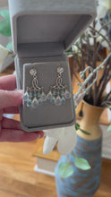 Load and play video in Gallery viewer, Blue &amp; White Topaz Briolle Chandelier Earrings
