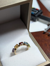 Load image into Gallery viewer, Rainbow Oval Five Stone Ring
