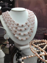 Load image into Gallery viewer, Rose Quartz and CZ Starburst Statement Necklace
