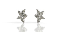 Load image into Gallery viewer, Pear Shape and Round Diamond Cluster Butterfly Earrings
