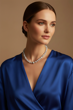 Load image into Gallery viewer, Royal Blue Blouse Model Shot
