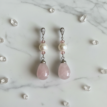 Load image into Gallery viewer, Smooth Rose Quartz Flat Lay - Close Up Reference
