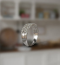 Load image into Gallery viewer, Diamond Cluster Statement Bangle
