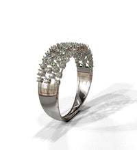 Load image into Gallery viewer, Diamond Cluster Statement Bangle
